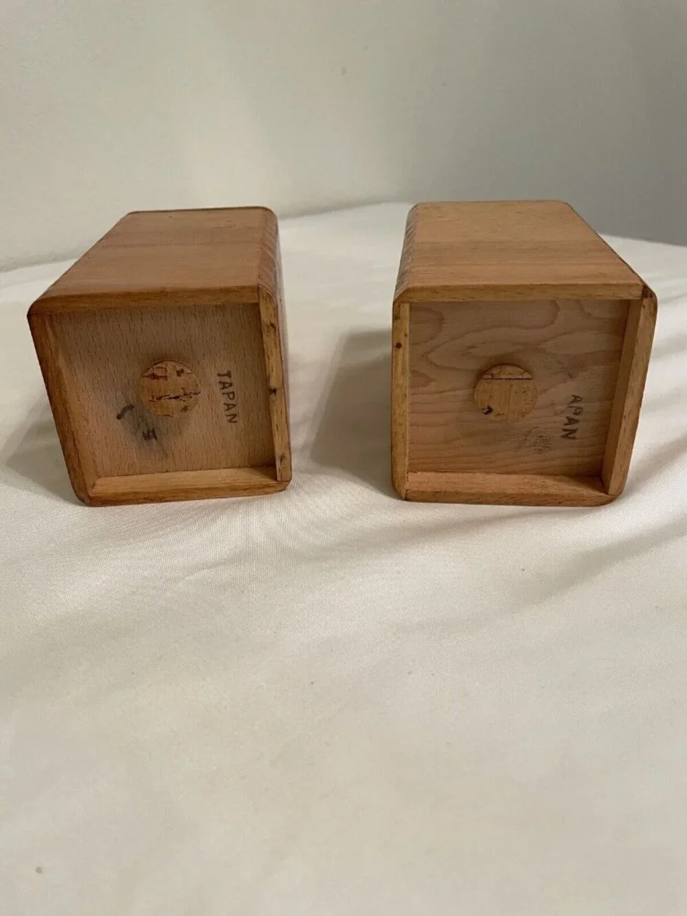 Vintage Wooden Salt and Pepper Shakers